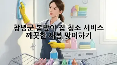 창녕군 봄맞이 집 청소 서비스: 깨끗한 새봄 맞이하기