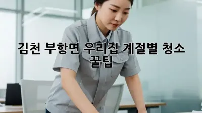 김천 부항면 우리집, 계절별 청소 꿀팁!