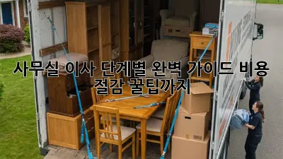 사무실 이사, 단계별 완벽 가이드! 비용 절감 꿀팁까지!